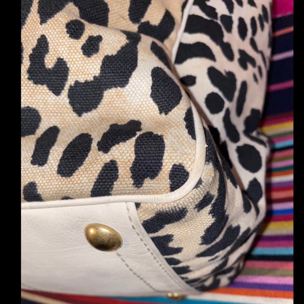 Authentic Vintage Yves Saint Laurent YSL Leopard Print Maxi Tote Bag Rare - Picture 8 of 14